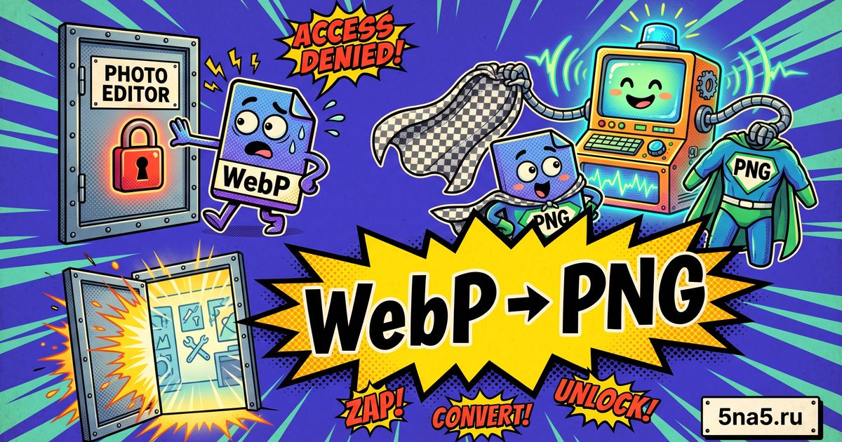 Как конвертировать WebP в PNG без потерь