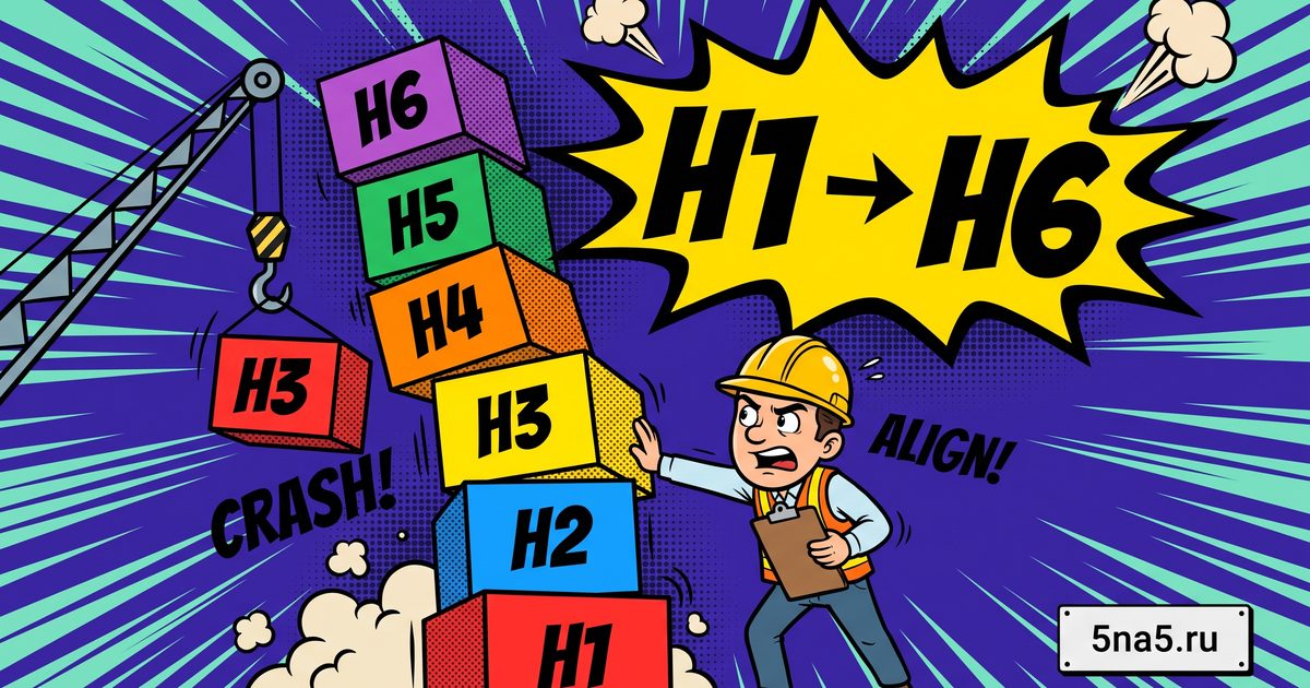 Как проверить структуру заголовков H1-H6 на сайте